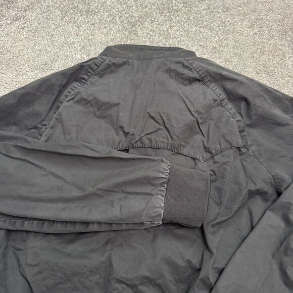 Ben Sherman Gingham Lined Full Zip Bomber jacket Mens Medium Black Cotton Casual - Picture 6 of 16